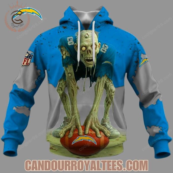 Los Angeles Chargers Zombie Halloween Design Hoodie