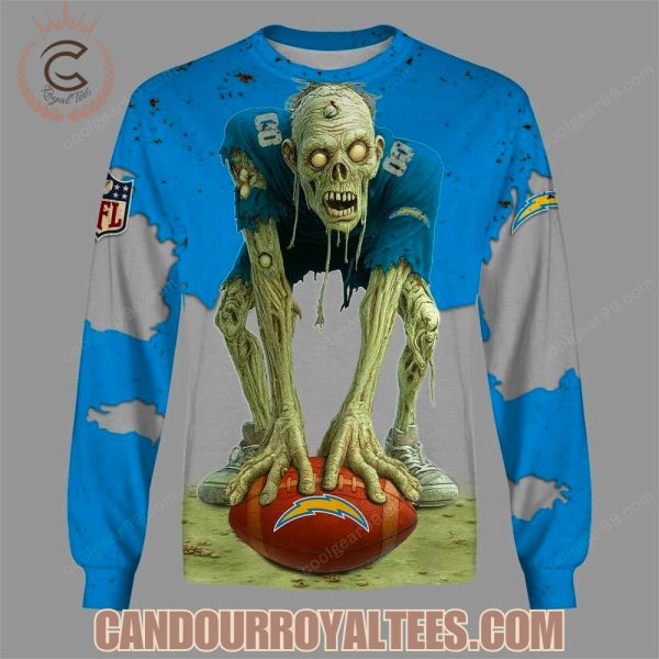 Los Angeles Chargers Zombie Halloween Design Hoodie
