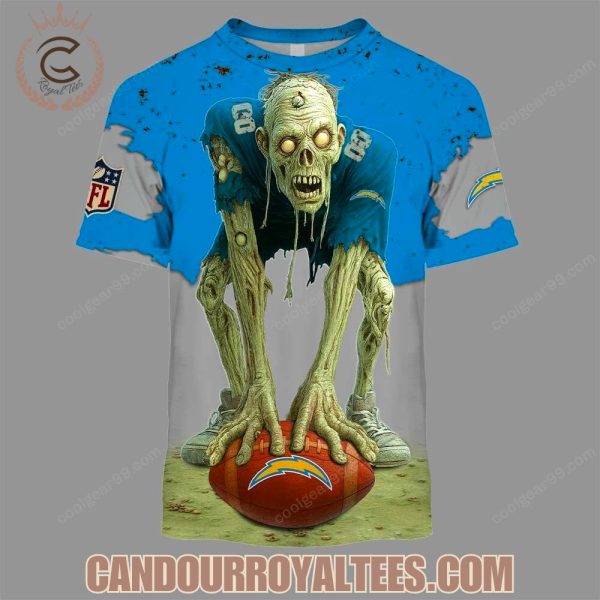 Los Angeles Chargers Zombie Halloween Design Hoodie