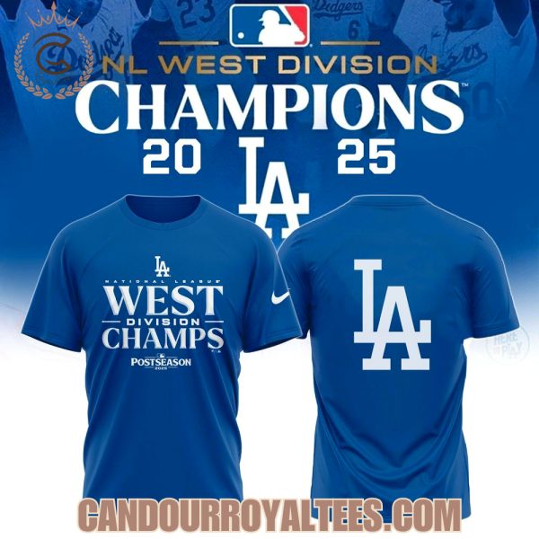 Los Angeles Dodgers 2025 NL West Division Champions T-Shirt
