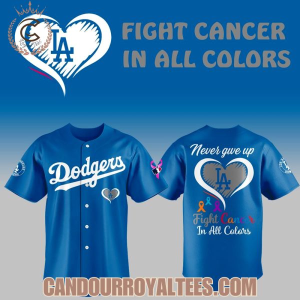 Los Angeles Dodgers Fight Cancer In All Colors Jersey