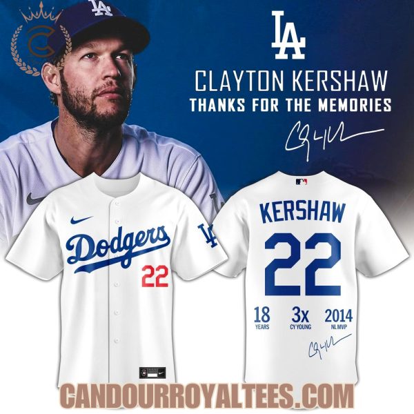 Los Angeles Dodgers x Clayton Kershaw Thanks for the Legendary Memories Jersey