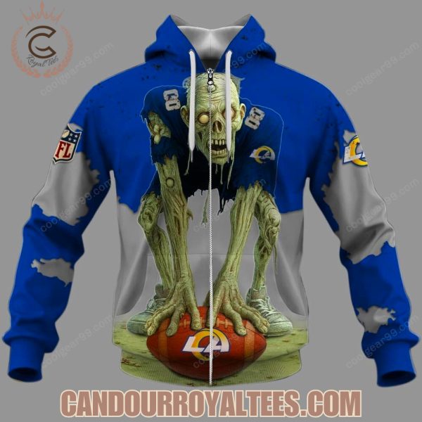 Los Angeles Rams Zombie Halloween Design Hoodie