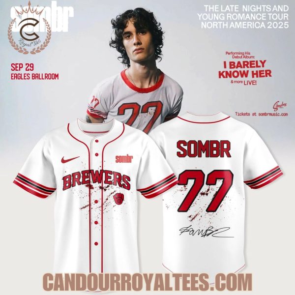 Milwaukee Brewers X Sombr – The Late Nights & Young Romance Tour Merch Jersey