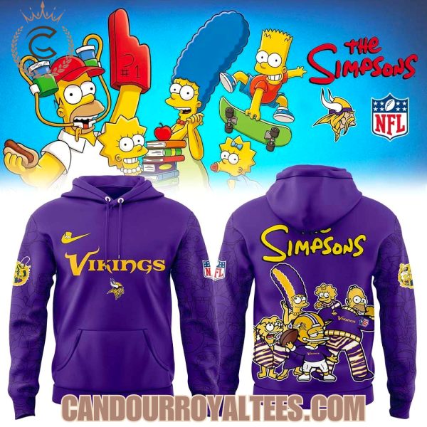 Minnesota Vikings x The Simpsons Family Hoodie