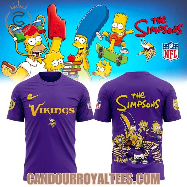 Minnesota Vikings x The Simpsons Family Hoodie
