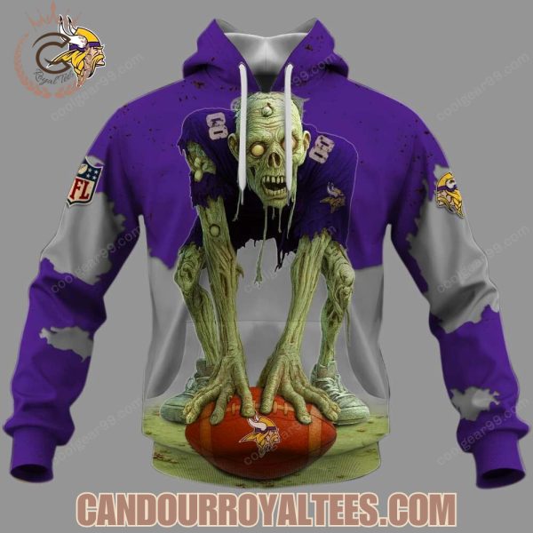 Minnesota Vikings Zombie Halloween Design Hoodie