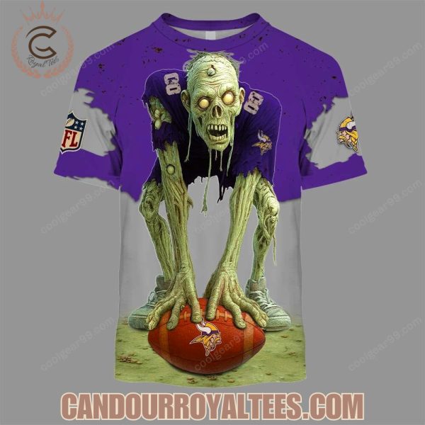 Minnesota Vikings Zombie Halloween Design Hoodie