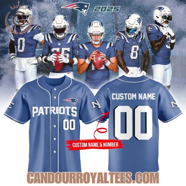 New England Patriots 2025 Baseball Jersey
