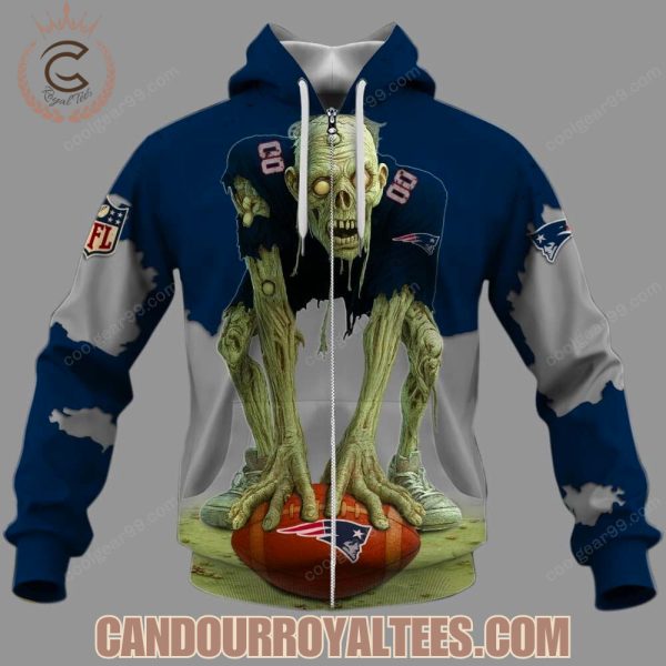 New England Patriots Zombie Halloween Design Hoodie
