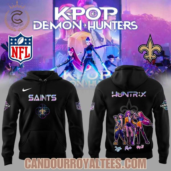 New Orleans Saints x K-pop Demon Hunters Hoodie