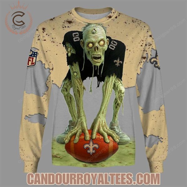 New Orleans Saints Zombie Halloween Design Hoodie