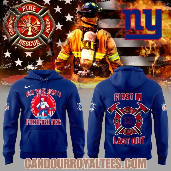 New York Giants Firefighter Appreciation 2025 Hoodie