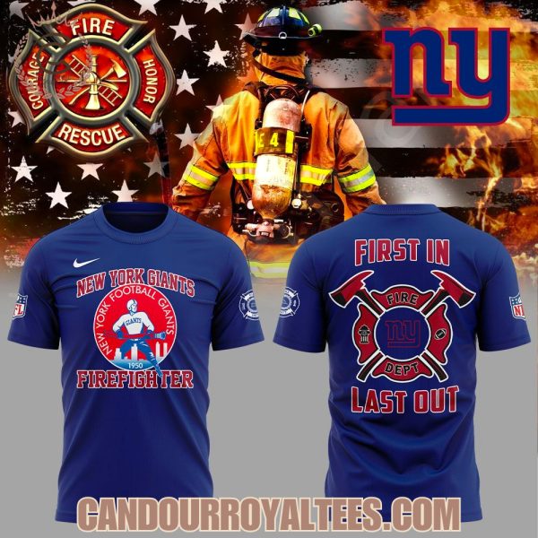 New York Giants Firefighter Appreciation 2025 Hoodie
