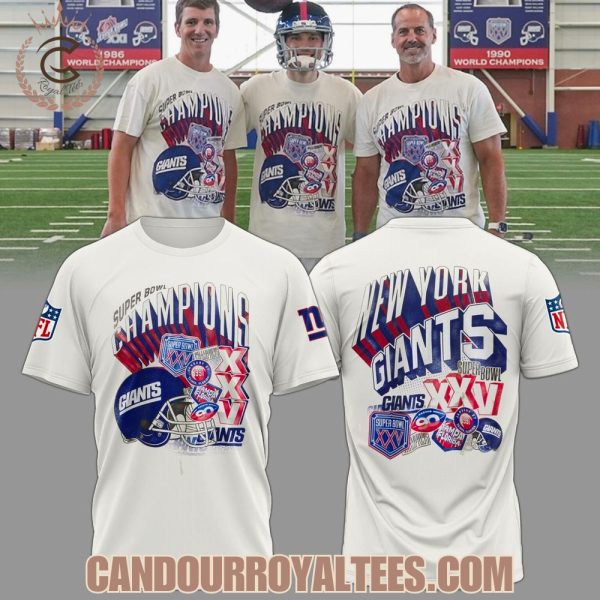 New York Giants Retro Legacy From XXV to the Helmet Catch Tshirt, Hoodie