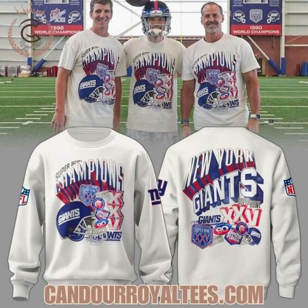 New York Giants Retro Legacy From XXV to the Helmet Catch Tshirt, Hoodie