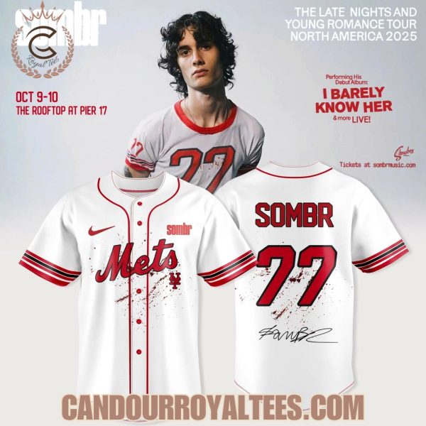 New York Mets X Sombr – The Late Nights & Young Romance Tour Merch Jersey