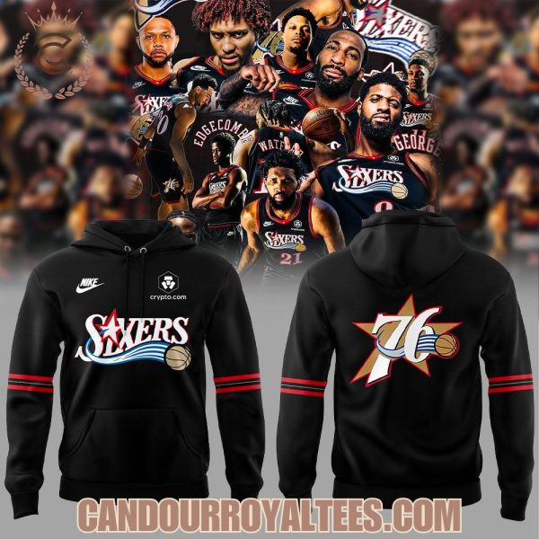 Philadelphia 76ers Back in Black 2025 Hoodie