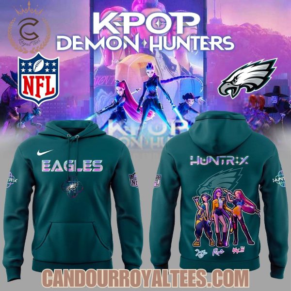 Philadelphia Eagles x K-pop Demon Hunters Hoodie