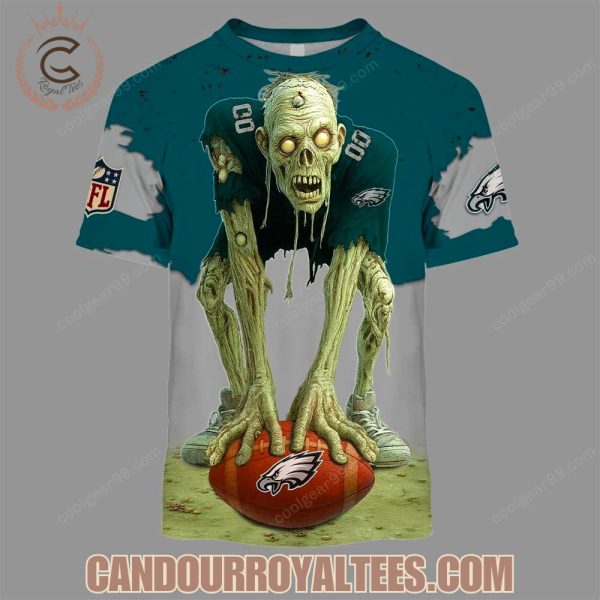 Philadelphia Eagles Zombie Halloween Design Hoodie