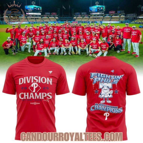 Philadelphia Phillies 2025 National League East Champions Fightin Phils Tshirt, Hoodie