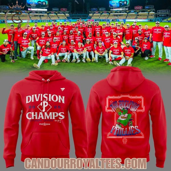 Philadelphia Phillies 2025 National Leaguea East Champions Mascot Hoodie