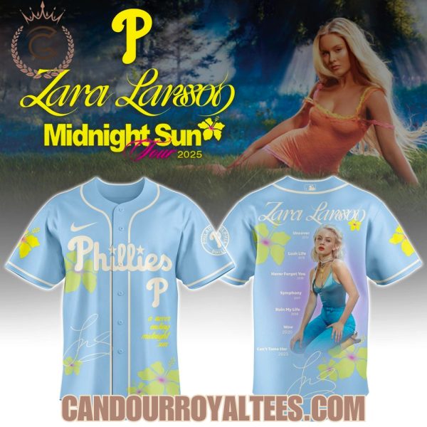 Philadelphia Phillies x Zara Larsson Midnight Sun Tour 2025 Jersey