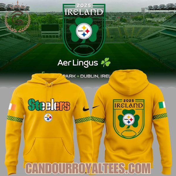 Pittsburgh Steelers Ireland 2025 Dublin Game Hoodie