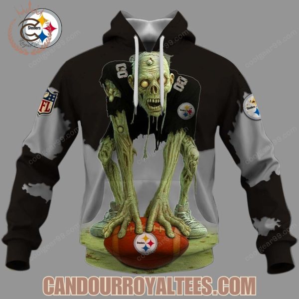 Pittsburgh Steelers Zombie Halloween Design Hoodie