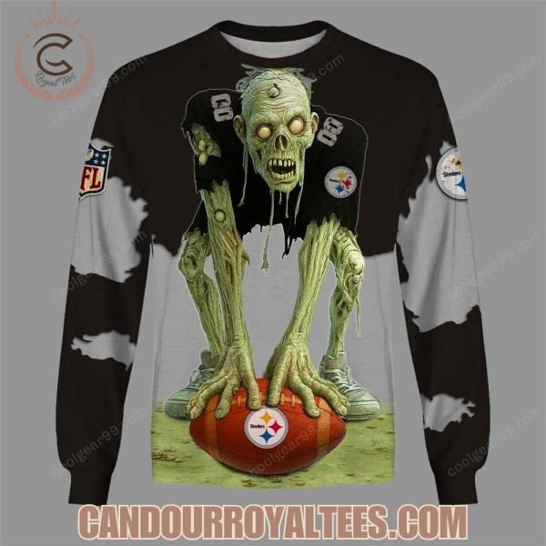 Pittsburgh Steelers Zombie Halloween Design Hoodie