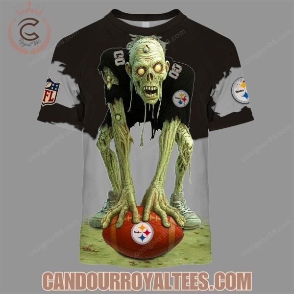 Pittsburgh Steelers Zombie Halloween Design Hoodie