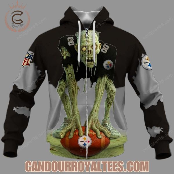 Pittsburgh Steelers Zombie Halloween Design Hoodie