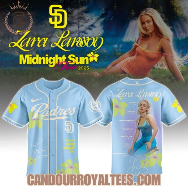 San Diego Padres x Zara Larsson Midnight Sun Tour 2025 Jersey