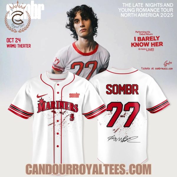 Seattle Mariners X Sombr – The Late Nights & Young Romance Tour Merch Jersey