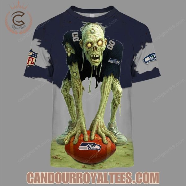 Seattle Seahawks Zombie Halloween Design Hoodie