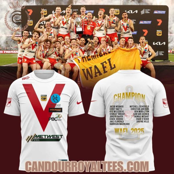 South Fremantle FC WAFL 2025 Champion Tshirt, Hooodie