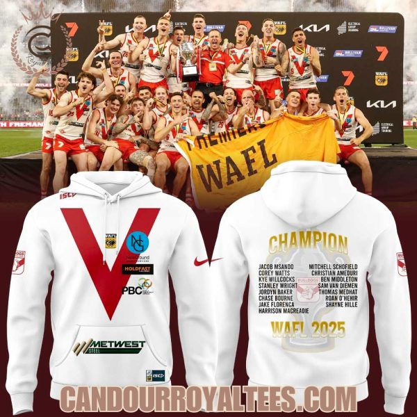 South Fremantle FC WAFL 2025 Champion Tshirt, Hooodie