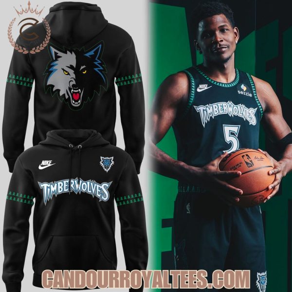 Timberwolves Basketball Back the Black Trees Hoodie