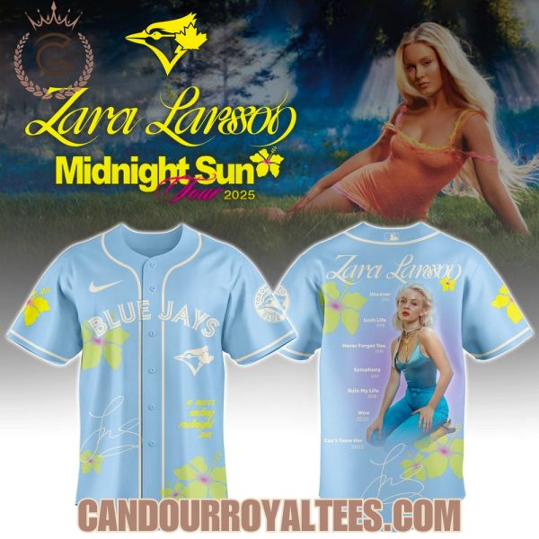 Toronto Blue Jays x Zara Larsson Midnight Sun Tour 2025 Jersey