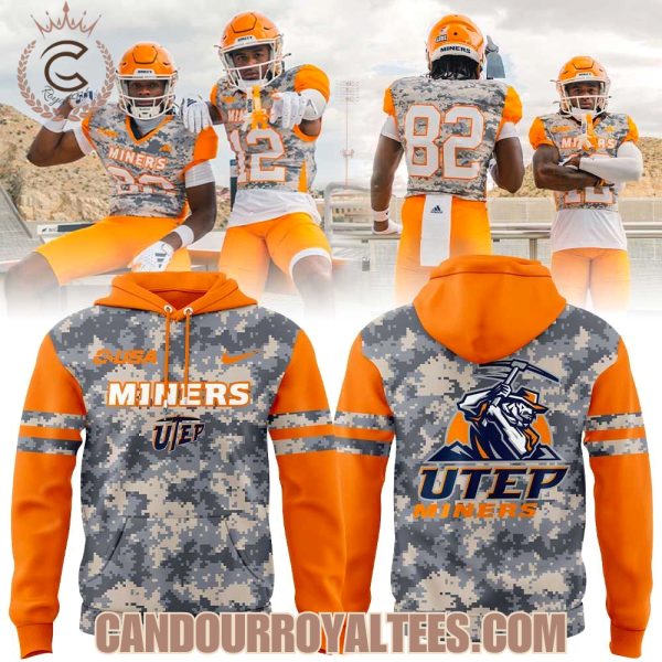 Utep Miners For Our Heroes Uniform Hoodie