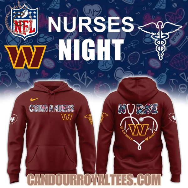 Washington Commanders Nurses Night Hoodie