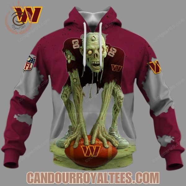 Washington Commanders Zombie Halloween Design Hoodie
