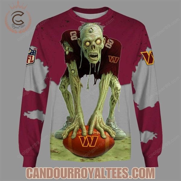 Washington Commanders Zombie Halloween Design Hoodie
