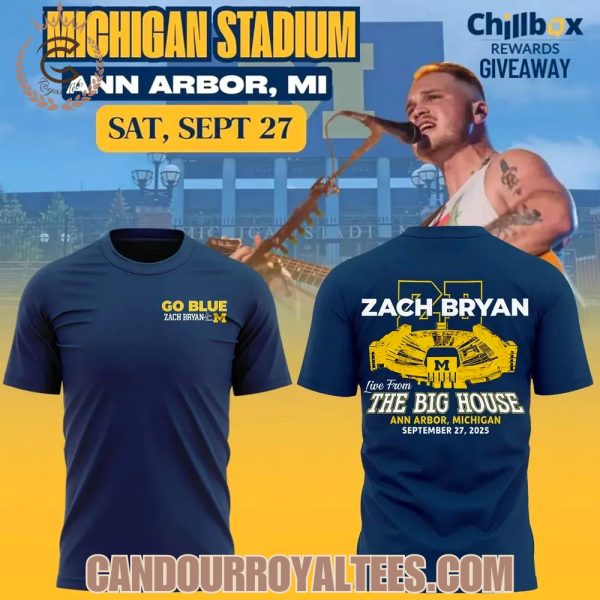 Zach Bryan x Michigan Wolverines Football The Big House Tshirt, Hoodie
