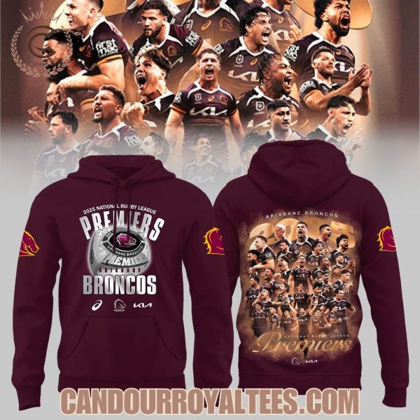 20255 National Rugby League Premiers Brisbane Broncos Hoodie