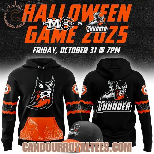 Adirondack Thunder Happy Halloween Hockey Hoodie 2025 Adirondack Thunder Happy Halloween Hockey Hoodie 2025