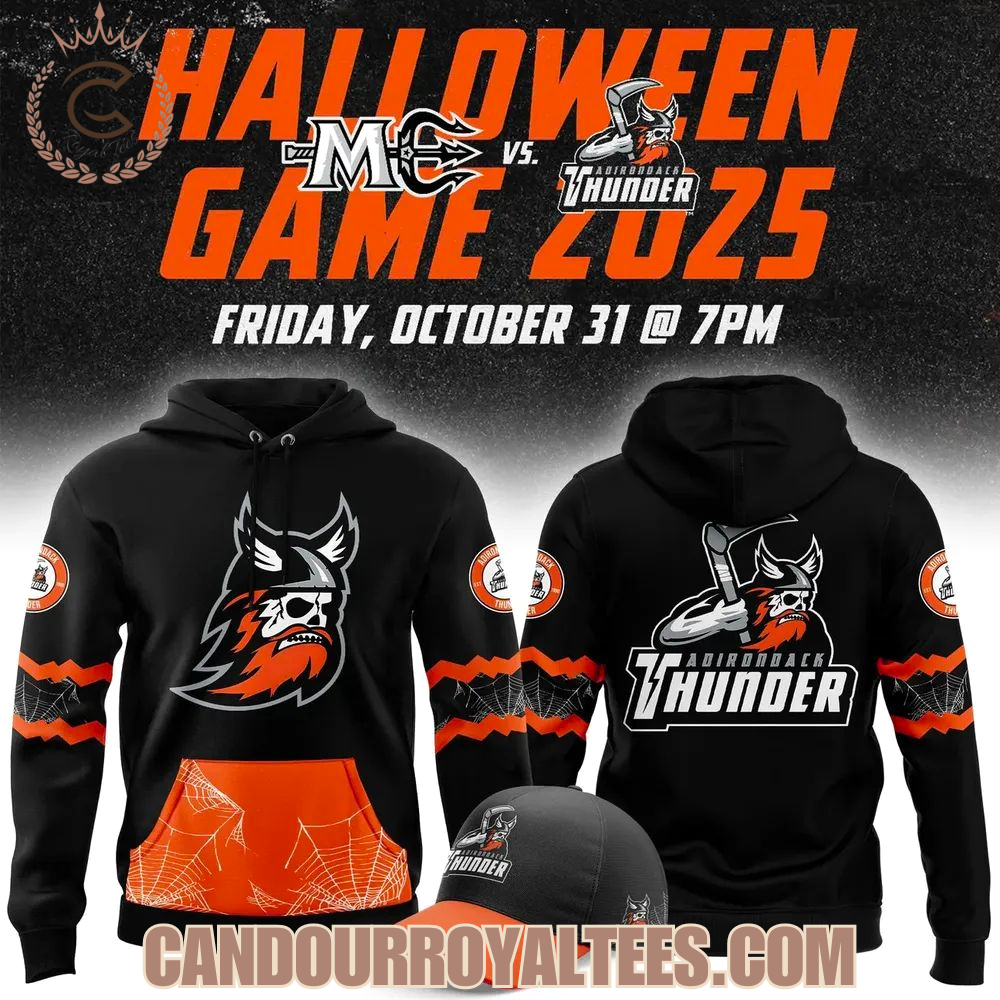 Adirondack Thunder Happy Halloween Hockey Hoodie 2025 Adirondack Thunder Happy Halloween Hockey Hoodie 2025