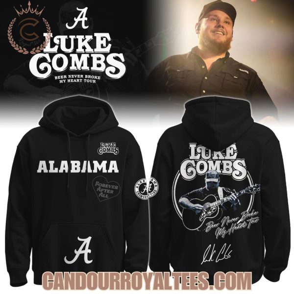Alabama Crimson Tide x Luke Combs Beer Never Broke My Heart Tour 2025 Hoodie