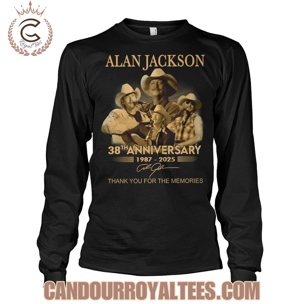 Alan Jackson 38th Anniversary 1987-2025 Thank You For The Memories T-Shirt Alan Jackson 38th Anniversary 1987-2025 Thank You For The Memories T-Shirt