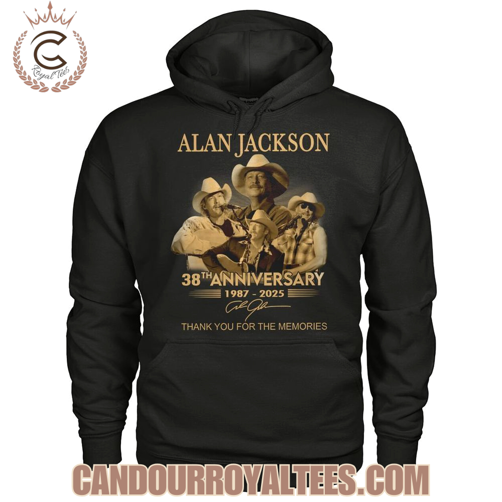 Alan Jackson 38th Anniversary 1987-2025 Thank You For The Memories T-Shirt Alan Jackson 38th Anniversary 1987-2025 Thank You For The Memories T-Shirt